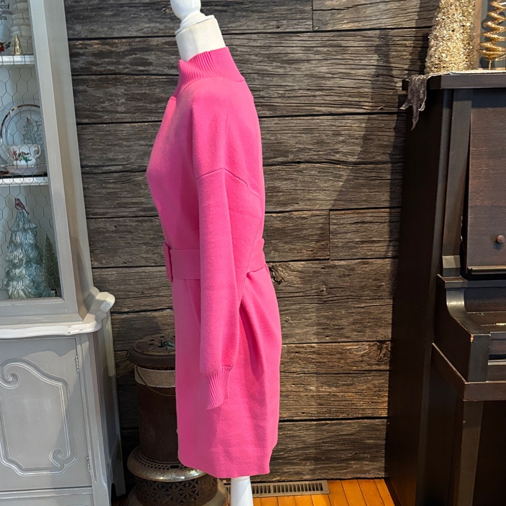 Yllw the Label Pink Coco Long Sleeve Sweater Dress - Picture 8 of 11